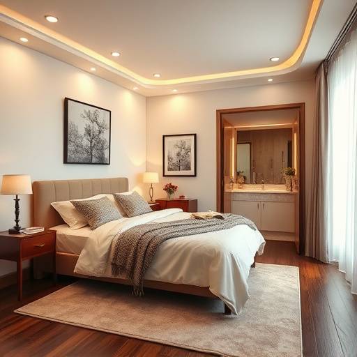 Chambre confortable avec salle de bain privative